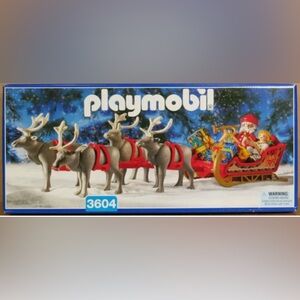 🎅🏻🎄Playmobil🎄🎅🏻Christmas Santa Sleigh with Reindeer, Angel and Toys
